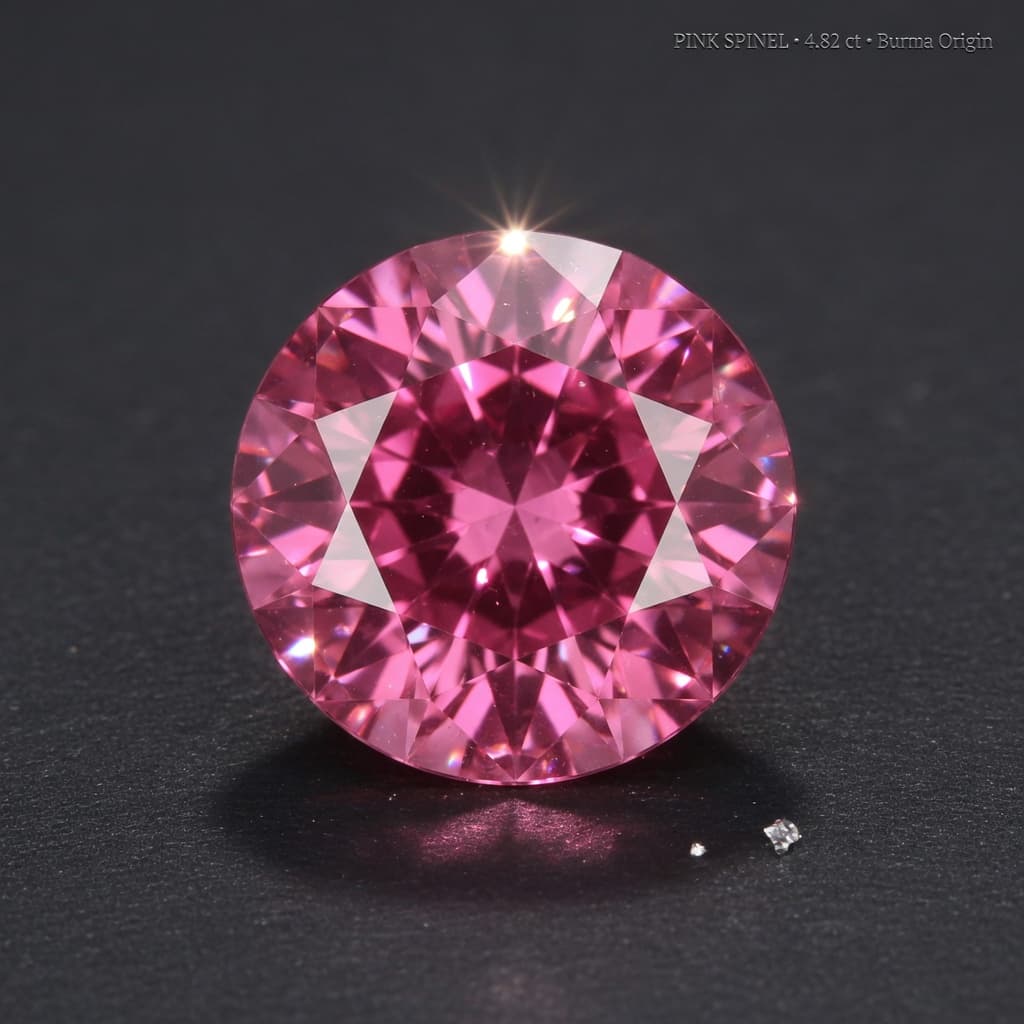 Hot Pink Round Spinel